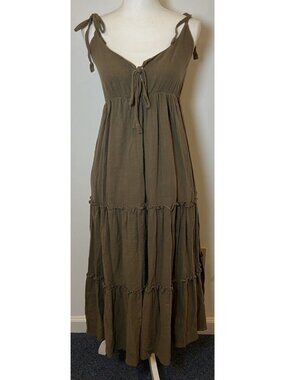 NWT The Home Holiday Stacey Maxi Dress Brown Size Small S 4 New